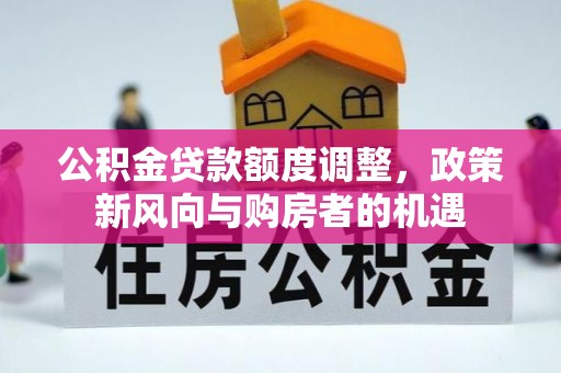 大关公积金贷款额度调整，政策新风向与购房者的机遇